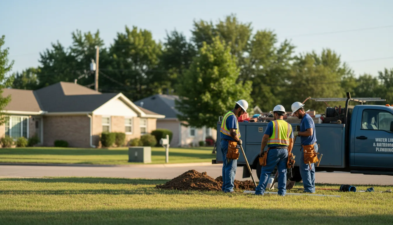 Water line and bathroom plumbing services in Louisiana